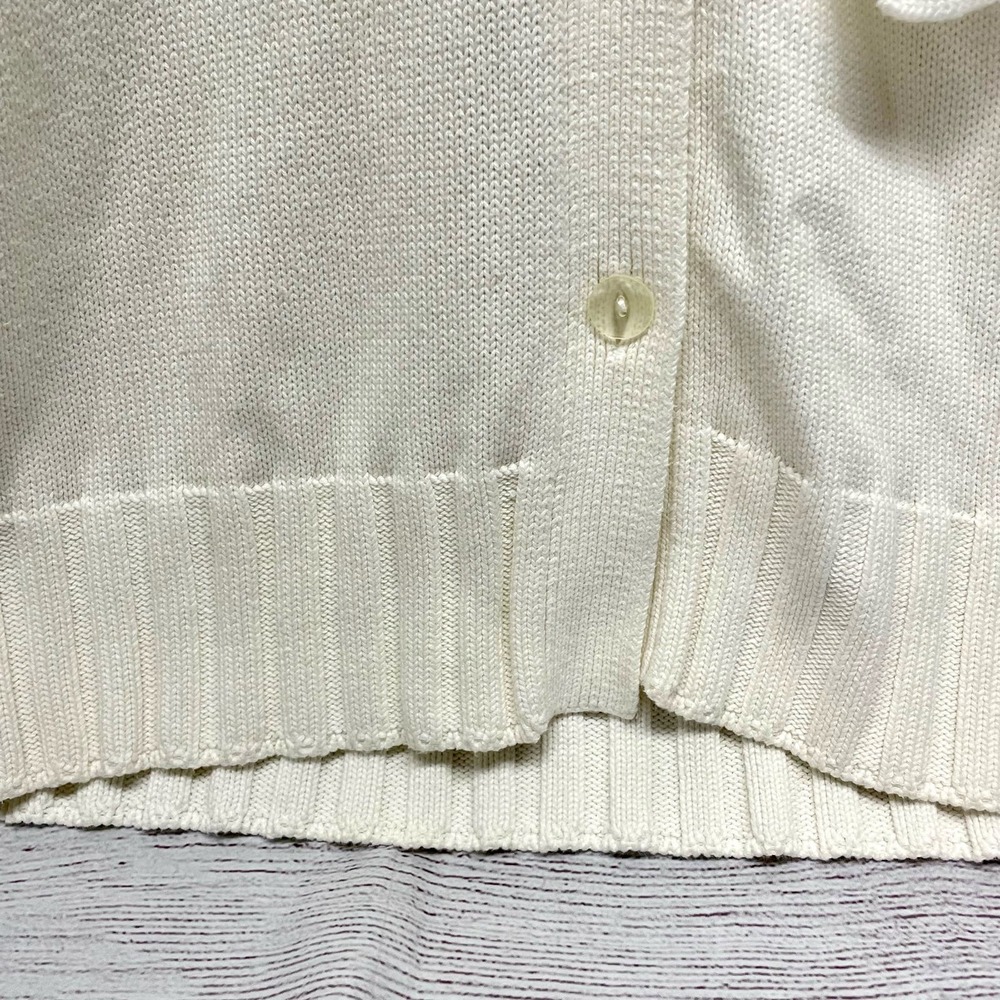 Express white button front shirt dress style Long line sweater cardigan size S - Picture 6 of 11